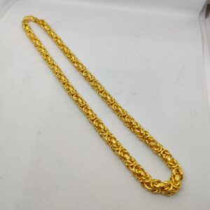 916 Gold Fancy Gent's Hollow Chain