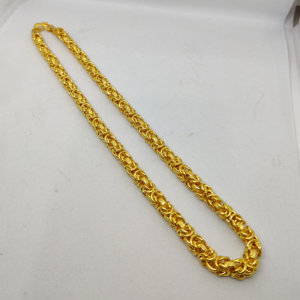 916 Gold Fancy Gent's Hollow Chain - Image 2