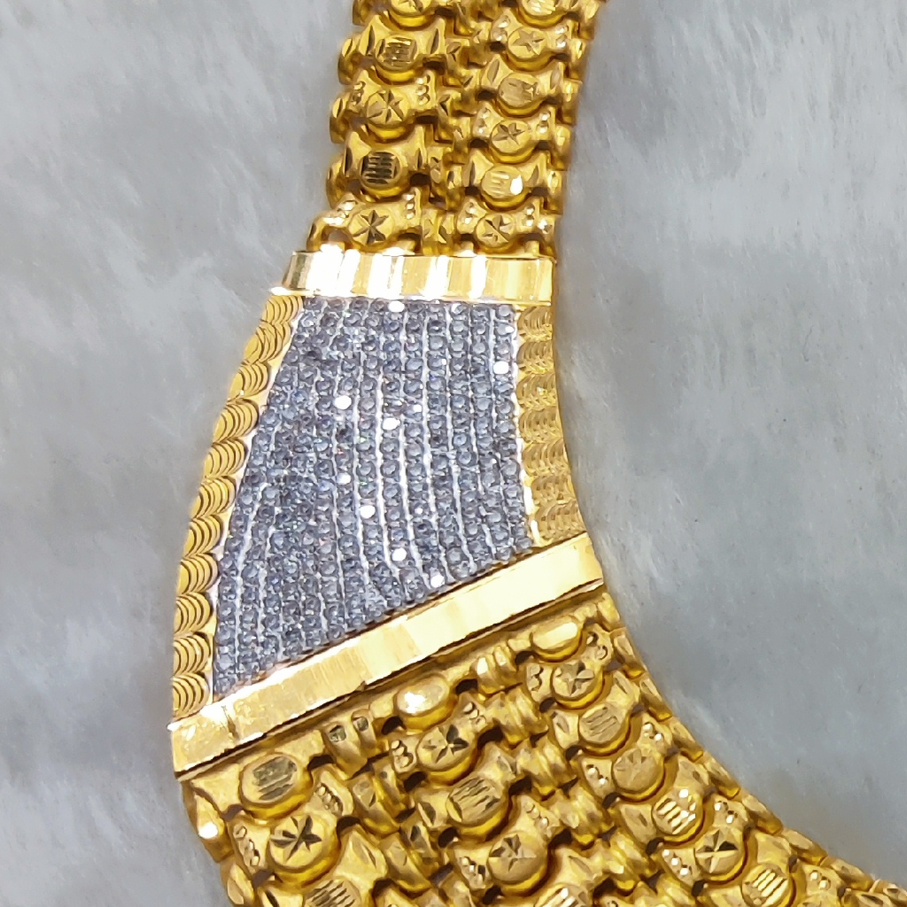 916 Gold Fancy Gent's Bahubali Chain - Image 3