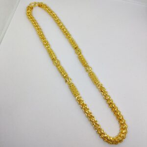 916 Gold Fancy Gent's Hollow Chain