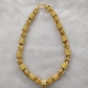 916 Gold Fancy Gent's Hollow CHAIN & Krishna Pendant