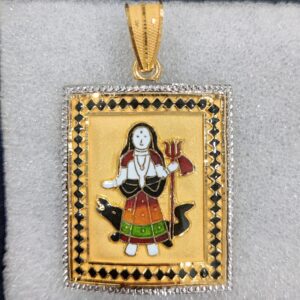 916 Gold Fancy Khodiyar Maa Minakari Designer Pendant