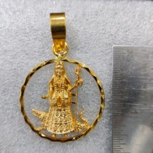 916 Gold Fancy Khodiyar Maa Casting Pendant