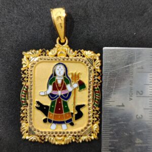 916 Gold Fancy Khodiyar Maa Minakari Pendant