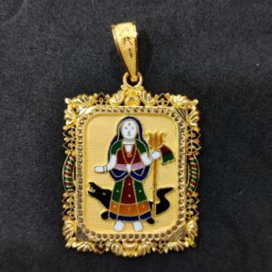 916 Gold Fancy Khodiyar Maa Minakari Pendant