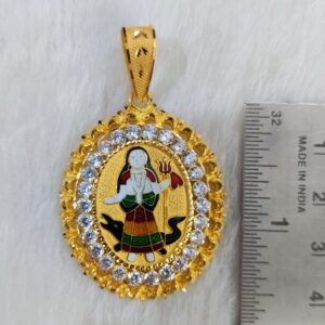916 Gold Fancy Khodiyar Maa Minakari Pendant