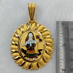 916 Gold Fancy Khodiyar Maa Minakari Pendant
