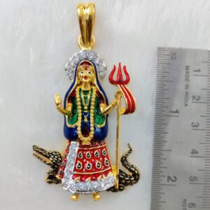 916 Gold Fancy Khodiyar Maa Casting Pendant