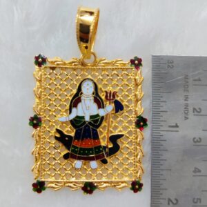 916 Gold Fancy Khodiyar Maa Minakari Pendant