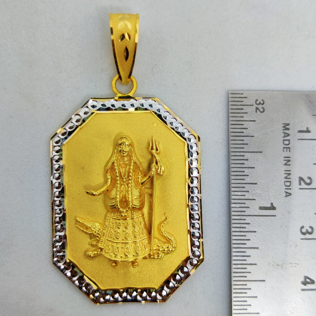 916 Gold Fancy Khodiyar Maa Designer Pendant - Image 2