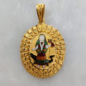916 Gold Fancy Khodiyar Maa Minakari Pendant