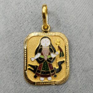 916 Gold Khodiyar Maa Minakari Pendant