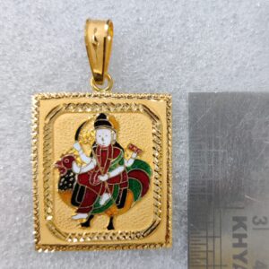 916 Gold Fancy Bahuchar Maa Minakari Pendant