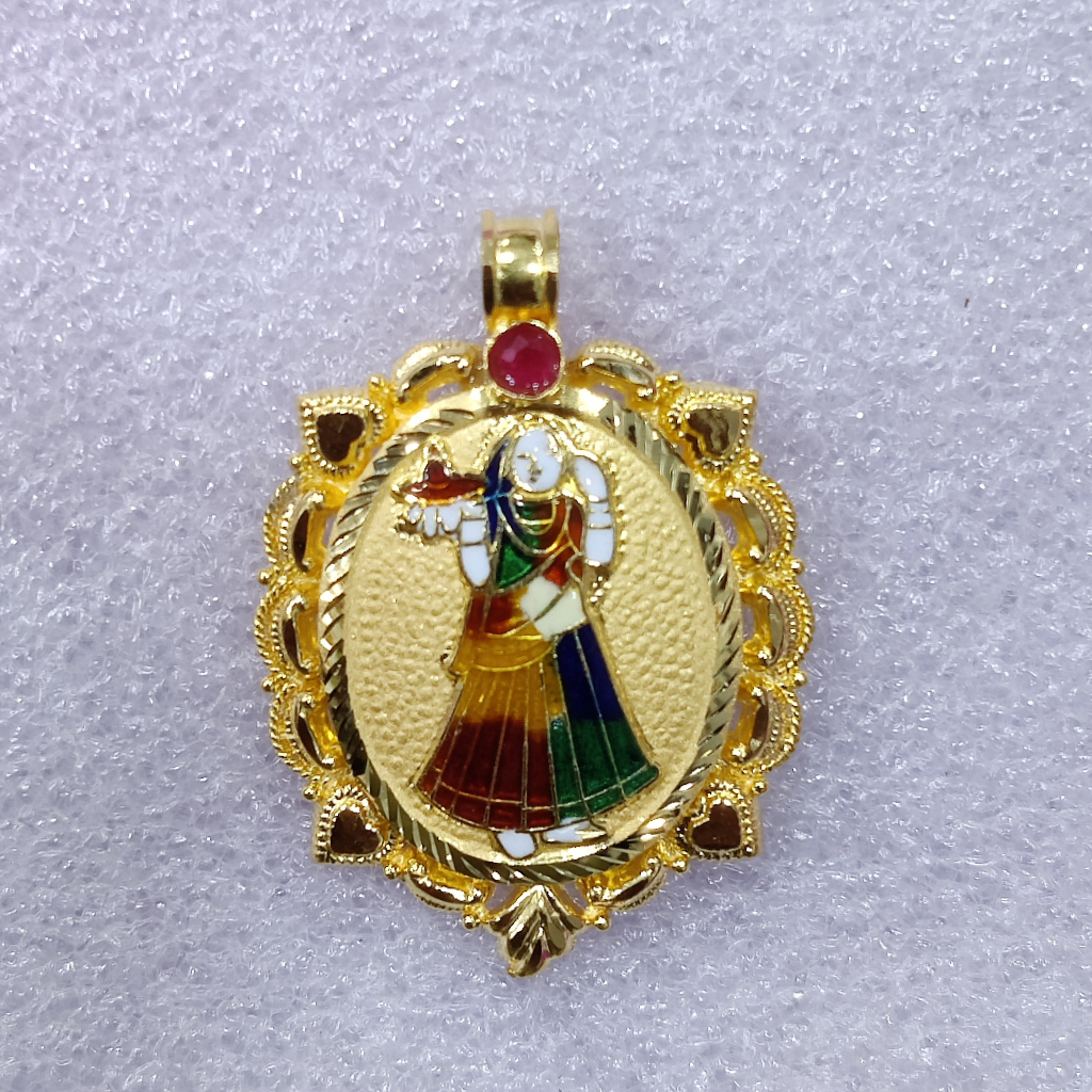 916 Gold Fancy Bhatiyani/Majisa Maa Minakari Pendant
