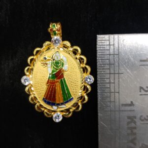 916 Gold Fancy Bhatiyani/Majisa Maa Minakari Pendant
