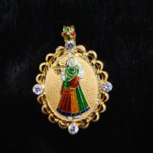 916 Gold Fancy Bhatiyani/Majisa Maa Minakari Pendant