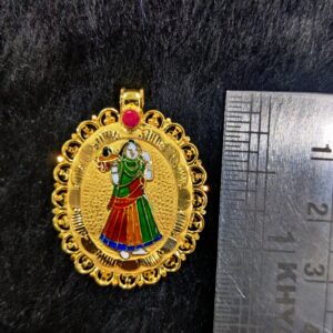 916 Gold Fancy Bhatiyani/Majisa Maa Minakari Pendant