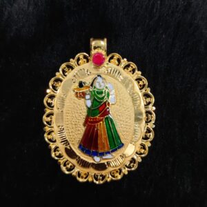 916 Gold Fancy Bhatiyani/Majisa Maa Minakari Pendant