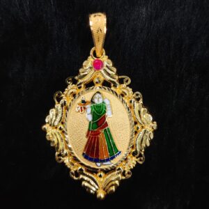 916 Gold Fancy Bhatiyani/Majisa Maa Minakari Pendant