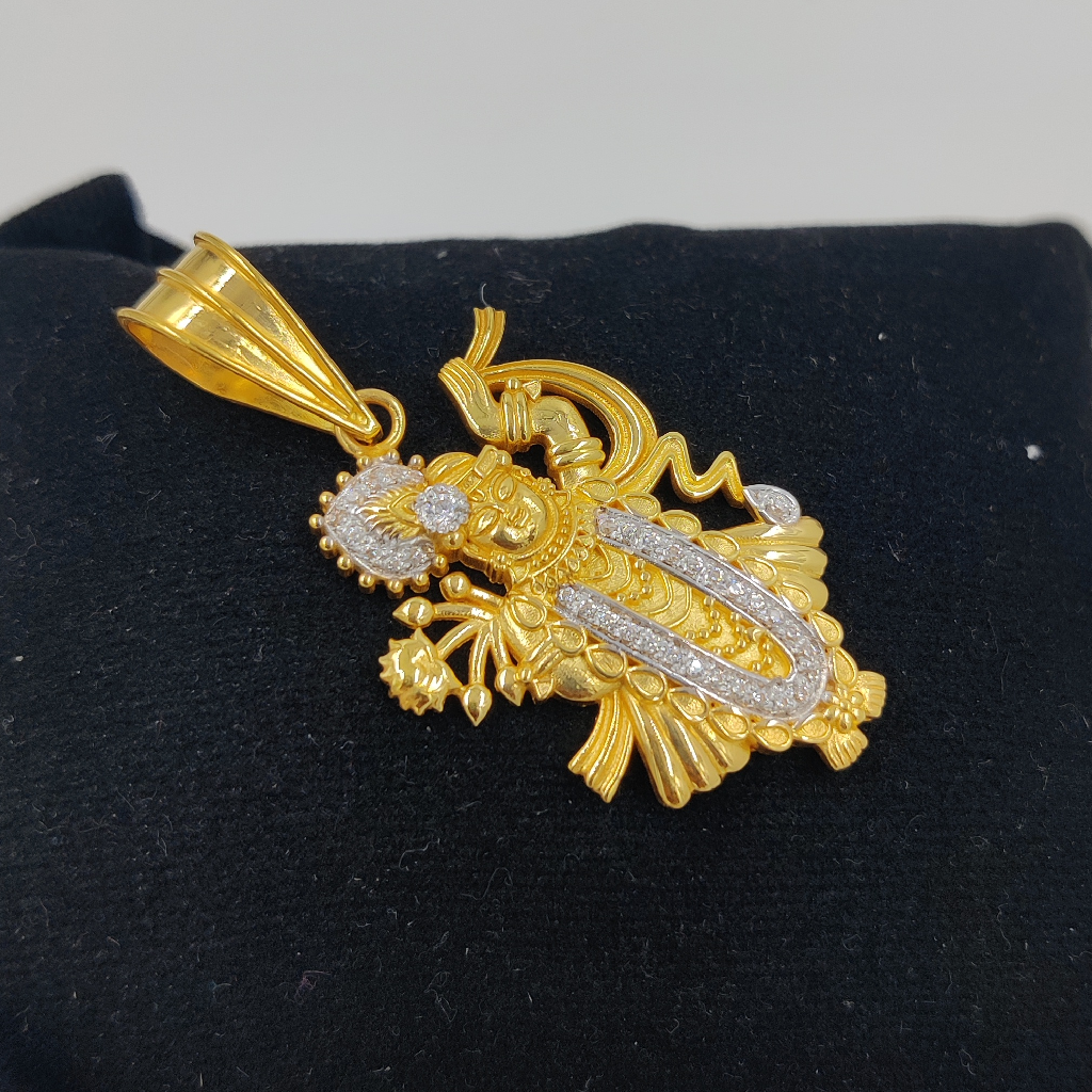 916 Gold Fancy Shreenathji Pendant - Image 2