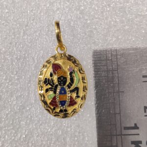 916 Gold Shreenathji Minakari Pendant