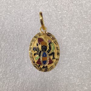 916 Gold Shreenathji Minakari Pendant