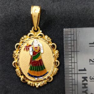916 Gold Fancy Bhatiyani/Majisa Maa Minakari Pendant