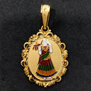 916 Gold Fancy Bhatiyani/Majisa Maa Minakari Pendant