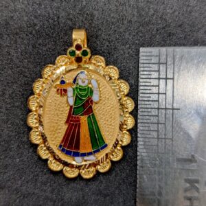 916 Gold Fancy Bhatiyani/Majisa Maa Minakari Pendant