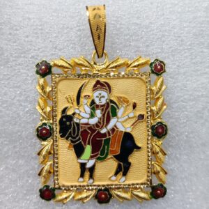 916 Gold Fancy Meladi Maa Minakari Pendant