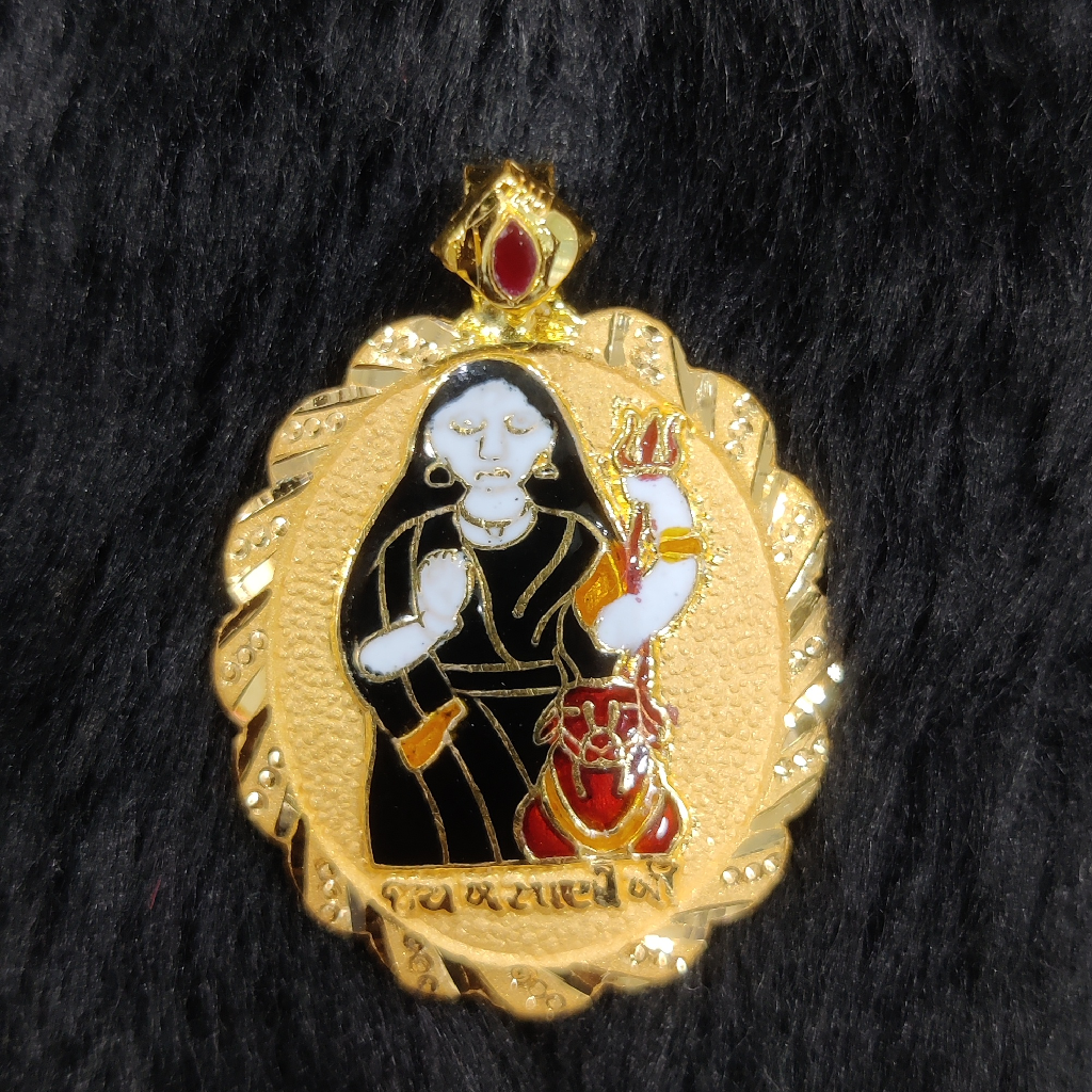 916 Gold Fancy Masani Meladi Maa Minakari Pendant