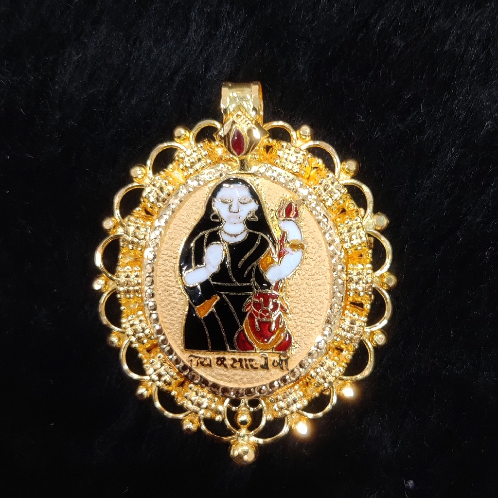 916 Gold Masani Meladi Maa Minakari Pendant