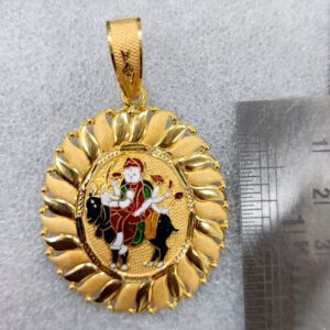 916 Gold Fancy Meladi Maa Minakari Pendant