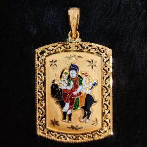 916 Gold Fancy Meladi Maa Minakari Pendant
