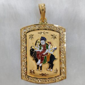 916 Gold Fancy Meladi Maa Minakari Pendant