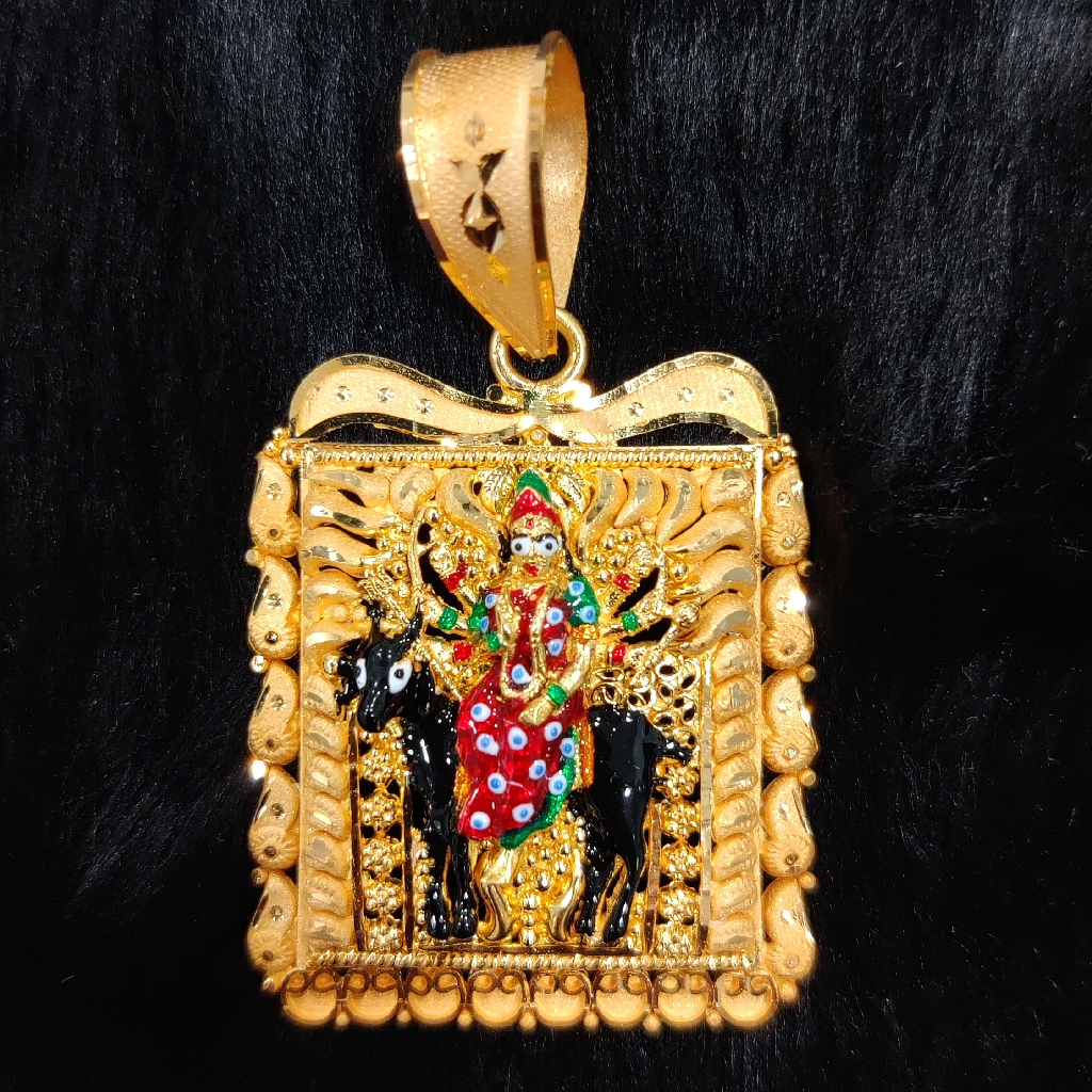 916 Gold Fancy Meladi Maa Kalakatti Work Pendant