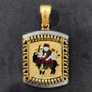916 Gold Fancy Meladi Maa Minakari Pendant