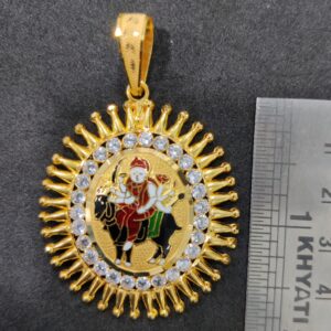 916 Gold Fancy Meladi Maa Minakari Pendant