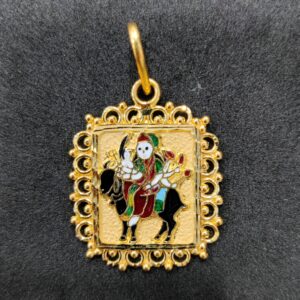 916 Gold Fancy Meladi Maa Minakari Pendant