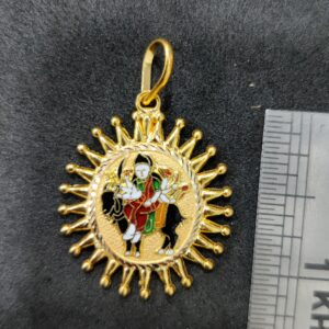 916 Gold Fancy Meladi Maa Minakari Pendant