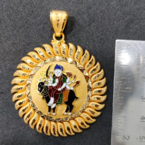 916 Gold Fancy Meladi Maa Minakari Pendant
