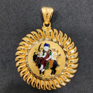916 Gold Fancy Meladi Maa Minakari Pendant