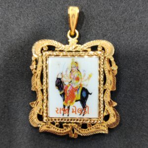 916 Gold Fancy Meladi Maa Photo Frame Pendant
