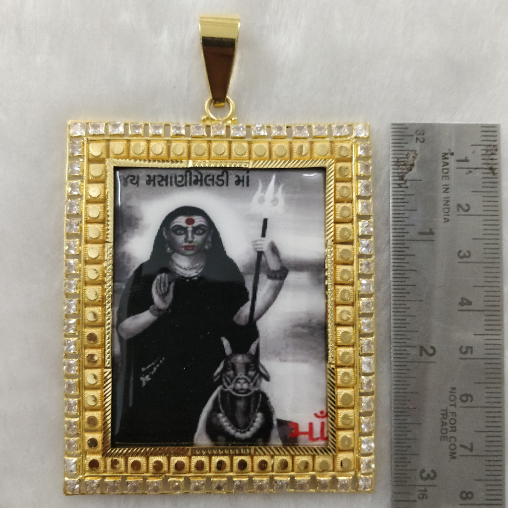916 Gold Fancy Masani Meladi Maa Photo Frame Pendant - Image 2
