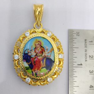 916 Gold Fancy Meladi Maa Photo Frame Pendant