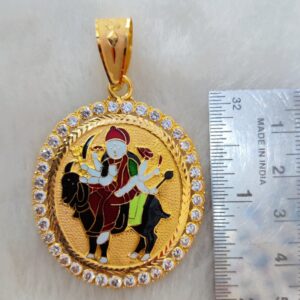 916 Gold Fancy Meladi Maa Minakari Pendant