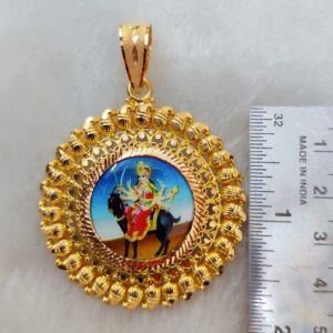 916 Gold Fancy Meladi Maa Photo Frame Pendant
