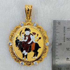 916 Gold Fancy Meladi Maa Minakari Pendant