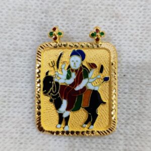 916 Gold Meladi Maa Minakari Traditional Pendant