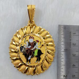 916 Gold Fancy Meladi Maa Minakari Pendant